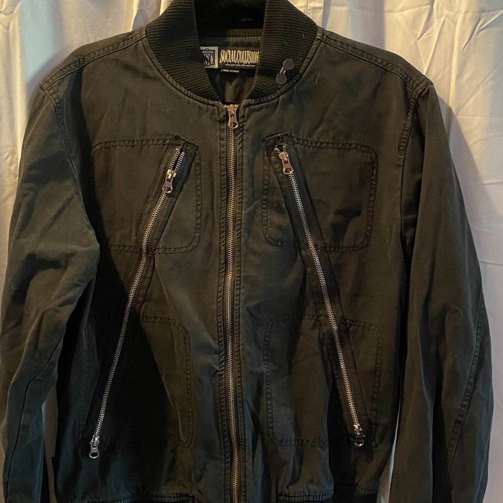 Vintage Social Collision Punk Bomber Jacket